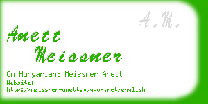 anett meissner business card